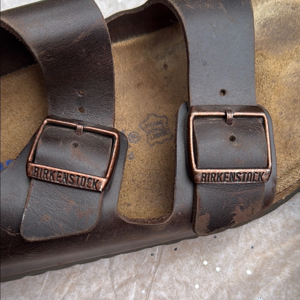 Birkenstock size 42 Milano Brown Leather Sandal with Back Strap - Picture 9 of 10